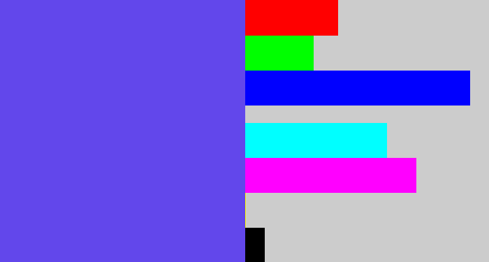 Hex color #6247eb - purpleish blue
