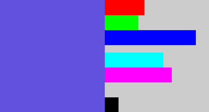 Hex color #6251de - dark periwinkle