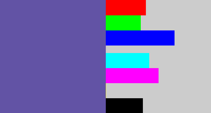 Hex color #6253a5 - iris
