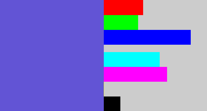 Hex color #6254d5 - dark periwinkle