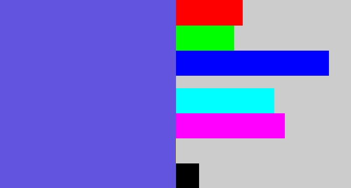 Hex color #6254de - dark periwinkle