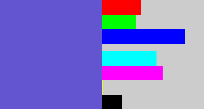 Hex color #6255cf - dark periwinkle