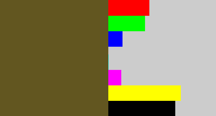Hex color #625620 - greenish brown