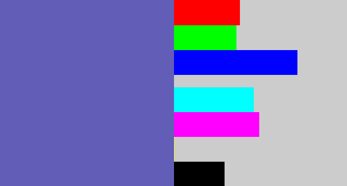 Hex color #625db6 - iris