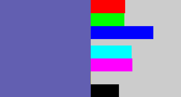 Hex color #625fb1 - iris