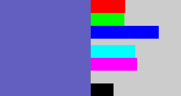Hex color #625fc0 - iris