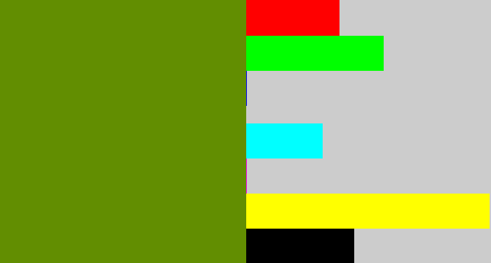 Hex color #628e01 - dark yellow green