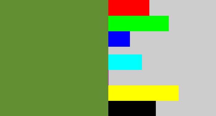 Hex color #628f32 - moss green