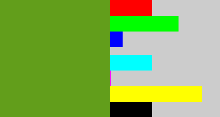 Hex color #629e1b - sap green
