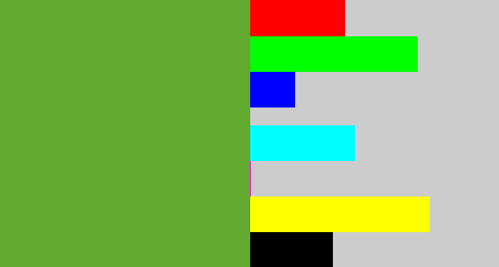 Hex color #62aa2f - grass