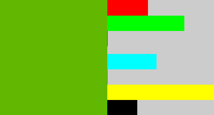 Hex color #62b700 - kermit green