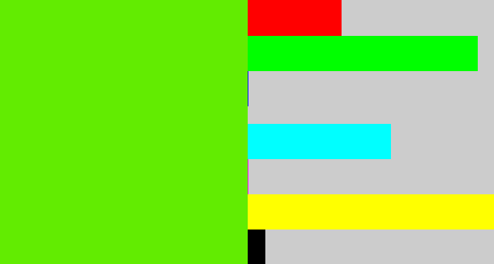 Hex color #62ec01 - bright lime green