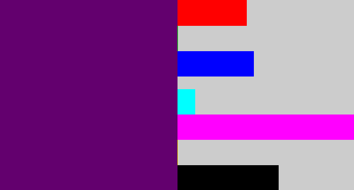 Hex color #63006e - royal purple