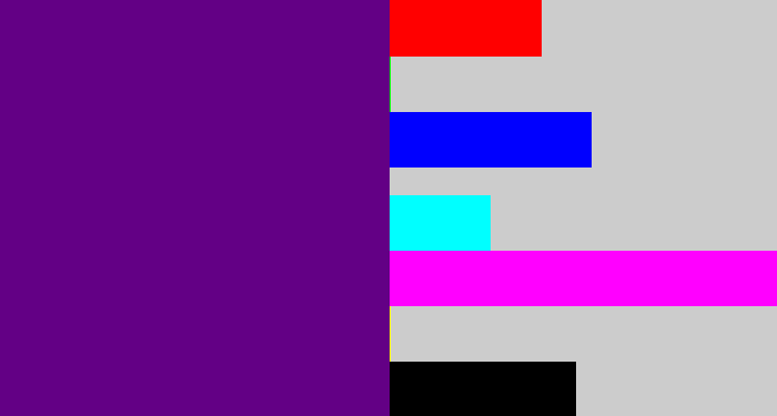 Hex color #630085 - royal purple