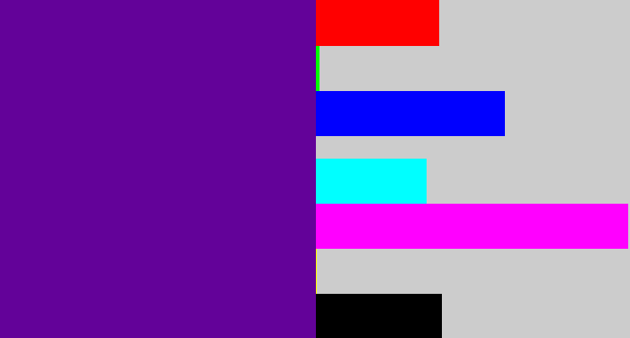 Hex color #630299 - purple