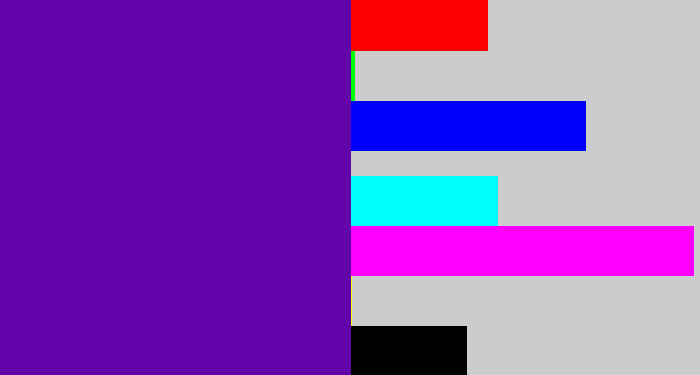 Hex color #6303aa - violet blue