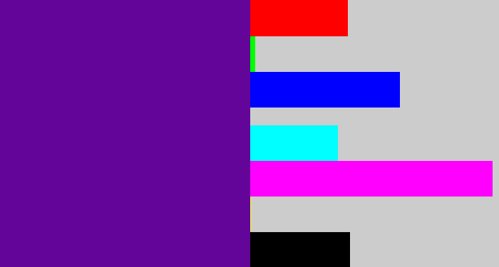 Hex color #630599 - purple