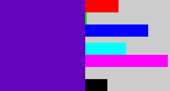 Hex color #6305bd - violet blue