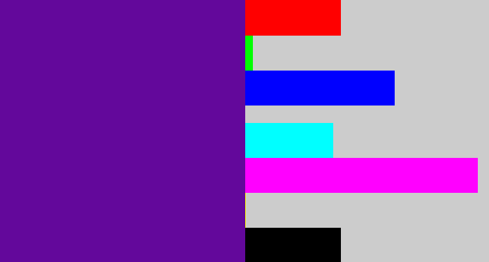 Hex color #63089b - purple