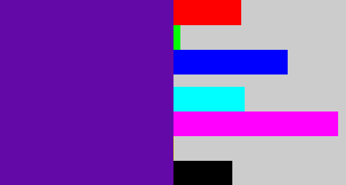 Hex color #6309a8 - purple