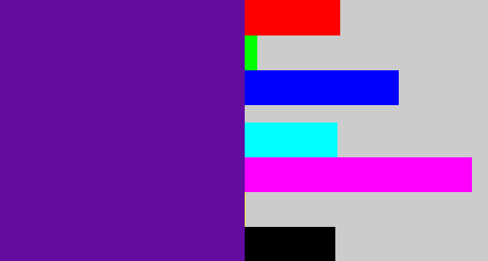 Hex color #630ca0 - purple