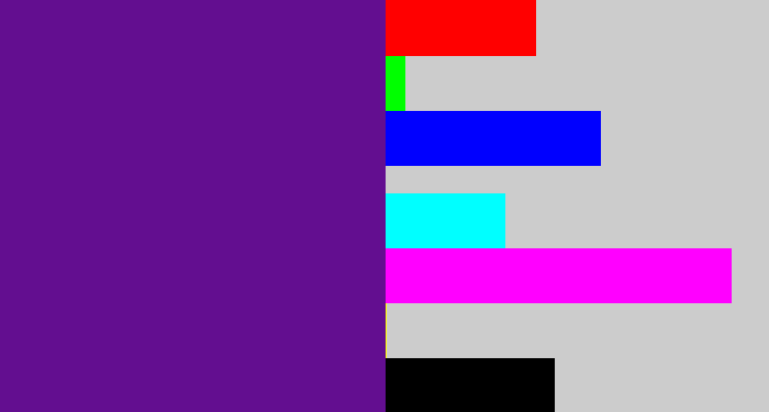 Hex color #630e90 - purple