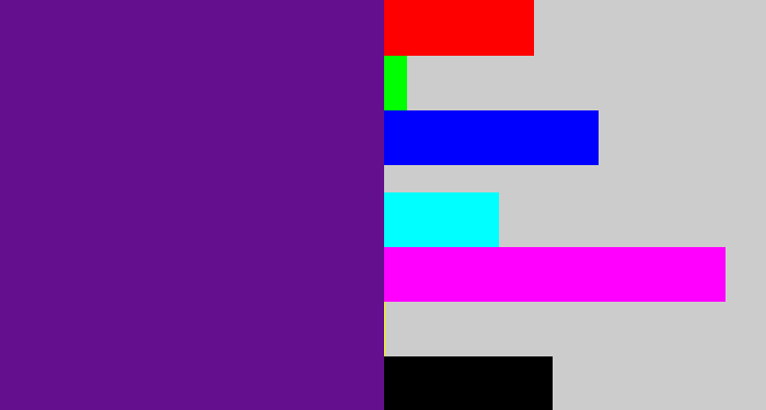 Hex color #630f8e - purple