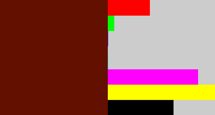 Hex color #631000 - reddy brown