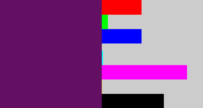Hex color #631064 - grape purple