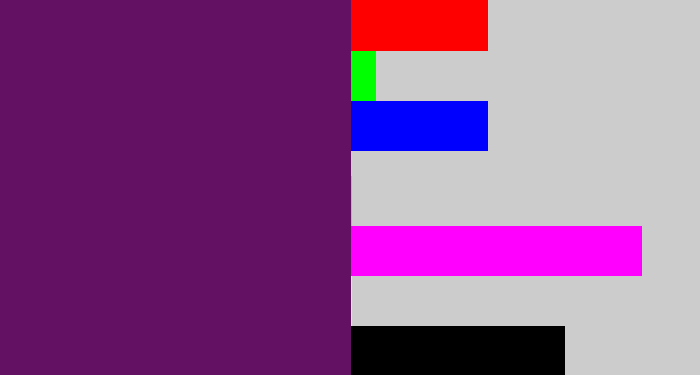 Hex color #631163 - grape purple