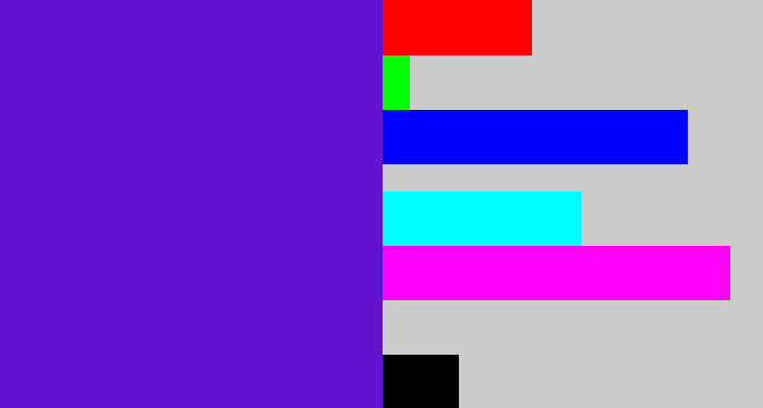 Hex color #6313cd - purple/blue