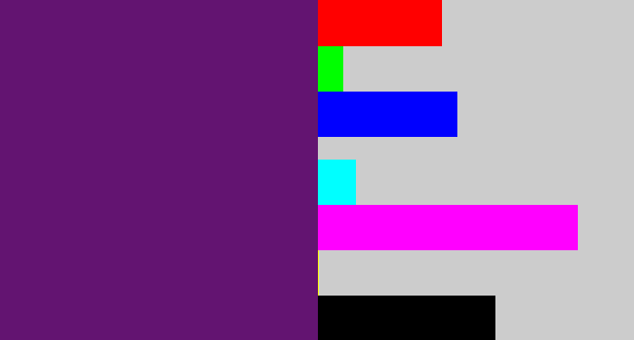 Hex color #631471 - darkish purple
