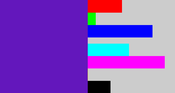 Hex color #6317bc - purple/blue