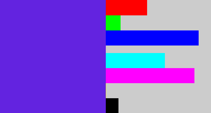 Hex color #6323e0 - purple blue