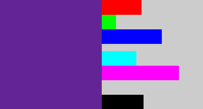 Hex color #632496 - purple