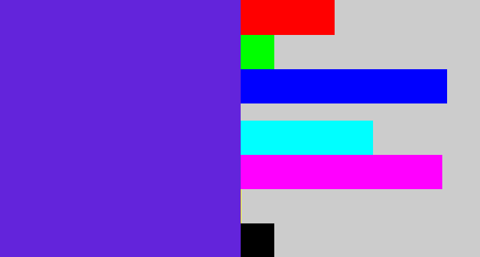 Hex color #6324db - purple/blue