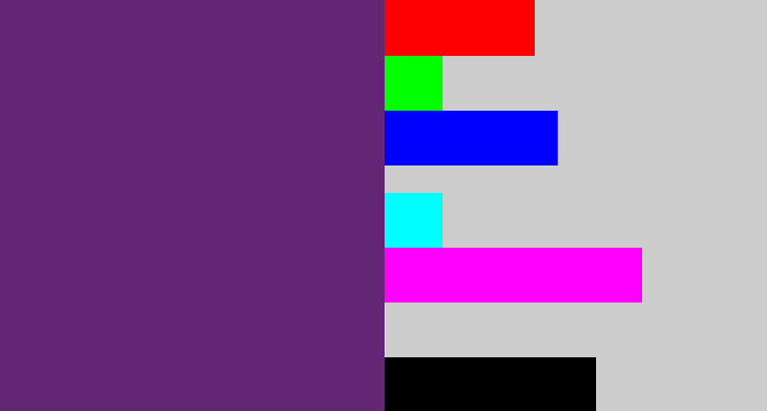Hex color #632674 - darkish purple
