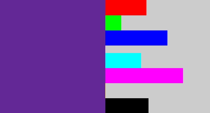 Hex color #632796 - purple