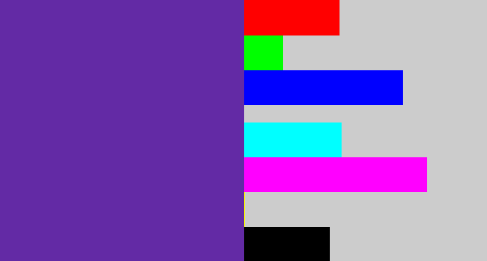 Hex color #632aa5 - purple