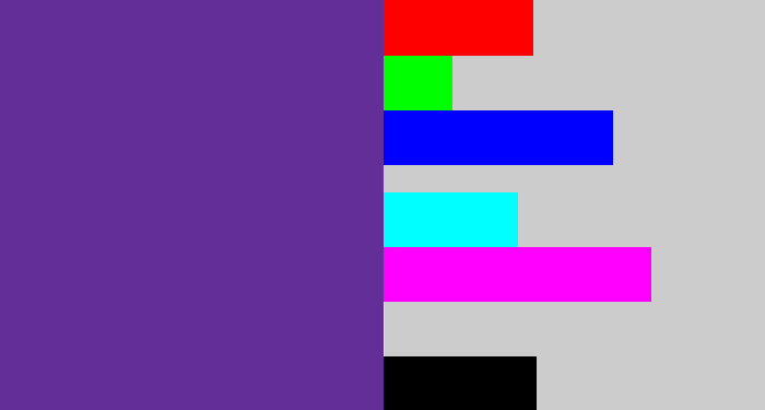 Hex color #632e98 - purple