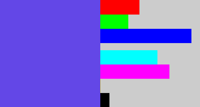 Hex color #6347e7 - purpleish blue