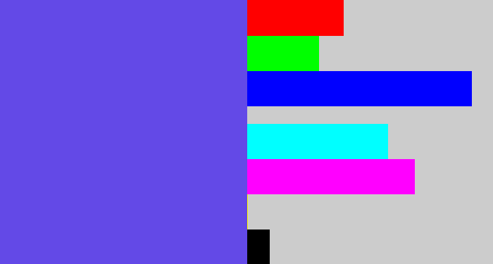 Hex color #6349e7 - purpleish blue