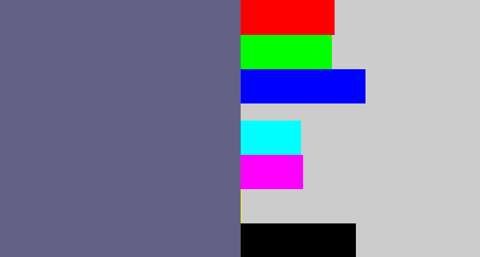 Hex color #636284 - purplish grey