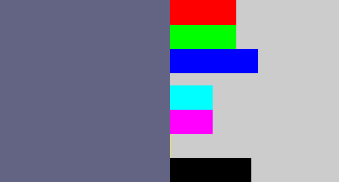 Hex color #636384 - purplish grey