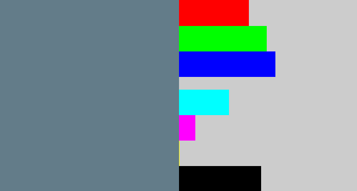 Hex color #637c89 - grey/blue