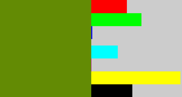 Hex color #638b03 - dark yellow green