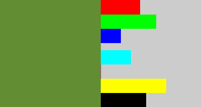 Hex color #638d32 - moss green