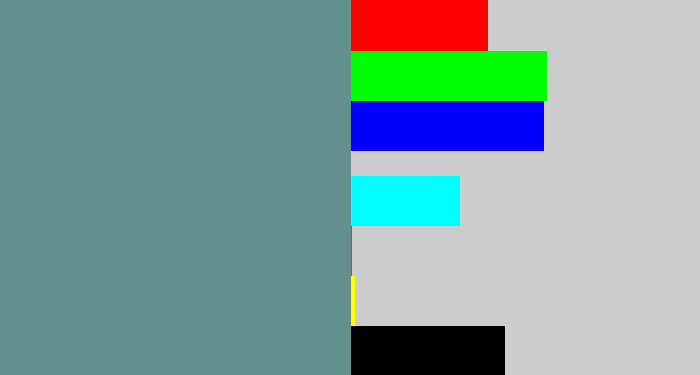Hex color #638f8d - grey teal