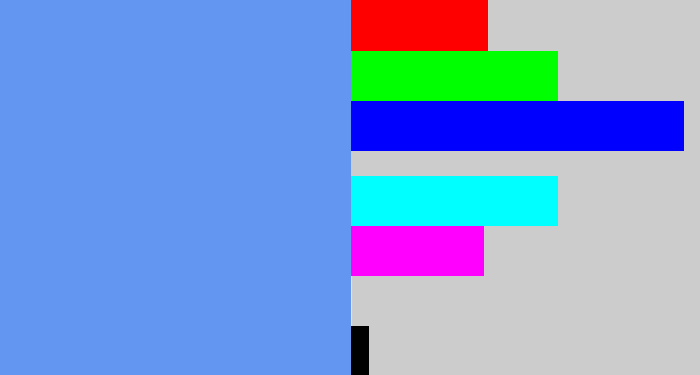 Hex color #6396f1 - soft blue