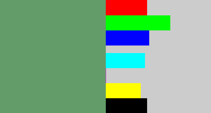 Hex color #639c69 - slate green